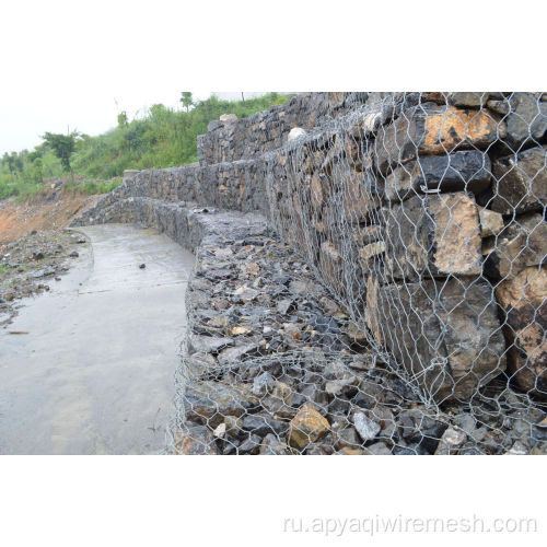 Гальванизированная шестиугольная дырочная каменная клетка Gabion